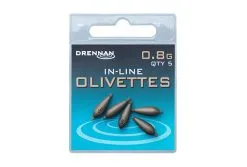 Drennan IN-LINE OLIVETTES -Hengels Verkoop 0 8g inline olivettes packed