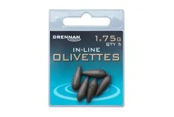 Drennan IN-LINE OLIVETTES -Hengels Verkoop 1 75g inline olivettes packed