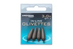 Drennan IN-LINE OLIVETTES -Hengels Verkoop 3 0g inline olivettes packed