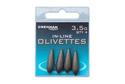 Drennan IN-LINE OLIVETTES -Hengels Verkoop 3 5g inline olivettes packed