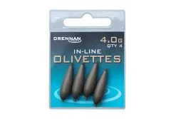 Drennan IN-LINE OLIVETTES -Hengels Verkoop 4 0g inline olivettes packed