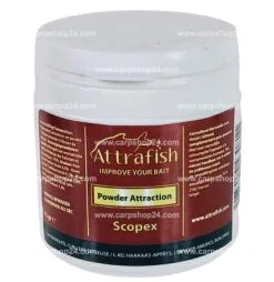 Attrafish POWDER ATTRACTION 75g - 11 Opties -Hengels Verkoop Attrafish Powder Attraction Scopex min 1