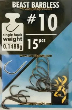 Browning SPHERE BEAST BARBLESS MET BLED Nr 8 En Nr 10 -Hengels Verkoop Browning Sphere Beast Barbless Haak Weerhaakloos Met Bled 10 4610010 min
