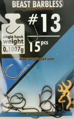Browning SPHERE BEAST BARBLESS MET BLED Nr 8 En Nr 10 -Hengels Verkoop Browning Sphere Beast Barbless Haak Weerhaakloos Met Bled 13 4610013 min