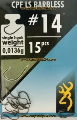 Browning SPHERE CPF LS BARBLESS -Hengels Verkoop Browning Sphere CPF LS Barbless Haak Weerhaakloos Met Bled 14 4612014 min