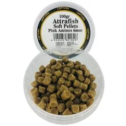 Attrafish ATTRA SOFT PELLETS 6mm - 100g - 3 Opties -Hengels Verkoop Captura Attrafish Soft Pellets Pink Aminos min