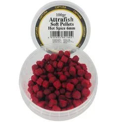 Attrafish ATTRA SOFT PELLETS 6mm - 100g - 3 Opties -Hengels Verkoop Captura Attrafish soft pellets hot spice min