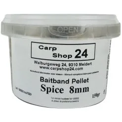 Carpshop24 BAIT BAND PELLETS 6mm & 8mm - 100g -Hengels Verkoop Carpshop24 Bait Band Pellet Spice 8mm min