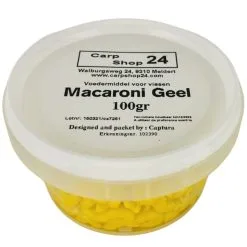 Carpshop24 MACARONI / SWEET PASTE ELBOWS 100g - COLORED & FLAVOURED -Hengels Verkoop Carpshop24 Macaroni Elleboog Pasta Geel 2 min