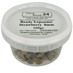 Carpshop24 READY EXPANDERS 6mm & 8mm - 100g -Hengels Verkoop Carpshop24 Ready Expanders Strawberry 8mm min