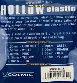 Colmic HOLLOW ELASTIC 5m -Hengels Verkoop Colmic Hollow Elastic Holle Elastiek min