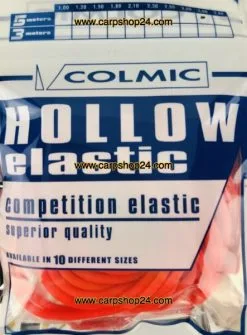 Colmic HOLLOW ELASTIC 5m -Hengels Verkoop Colmic Hollow Elastic Holle Elastiek 5m Red Rood 35mm ELT10 min