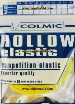 Colmic HOLLOW ELASTIC 5m -Hengels Verkoop Colmic Hollow Elastic Holle Elastiek 5m Yellow Geel 21mm ELT06 min