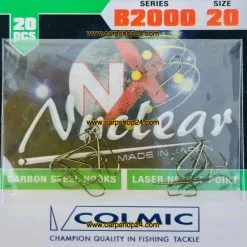 Colmic NUCLEAR B2000 HOOKS BRONZE - 3 Opties -Hengels Verkoop Colmic Nuclear B2000 Hooks Bronze Haken Weerhaak Nr AMA20 min