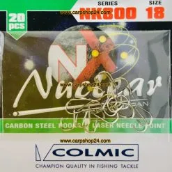 Colmic NUCLEAR NK800 HOOKS NICKEL -Hengels Verkoop Colmic Nuclear NK800 Hooks Nickel Nikkel haak Weerhaak Nr AMA018 min