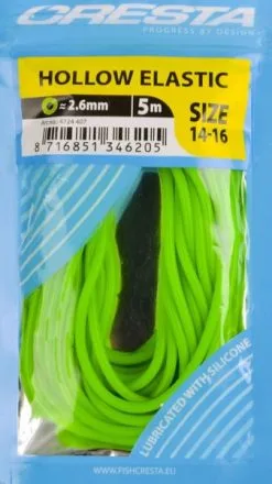 Cresta HOLLOW ELASTIC 11 Cresta HOLLOW ELASTIC -Hengels Verkoop Cresta Hollow Elastic 2.6mm Fluo Groen 4724 407 min 1