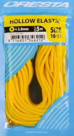Cresta HOLLOW ELASTIC 12 Cresta HOLLOW ELASTIC -Hengels Verkoop Cresta Hollow Elastic 2.8mm Geel 4724 408 min 1