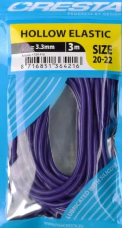 Cresta HOLLOW ELASTIC 14 Cresta HOLLOW ELASTIC -Hengels Verkoop Cresta Hollow Elastic 3.3mm Paars 4724 410 min 1