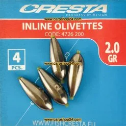 Cresta INLINE OLIVETTES -Hengels Verkoop Cresta Inline Olivettes 2g 4736 200 min