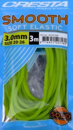 Cresta SMOOTH SOFT ELASTIC - 11 Opties -Hengels Verkoop Cresta Smooth Soft Elastic Volle Elastiek Fluo Groen 3mm 4724 358 min