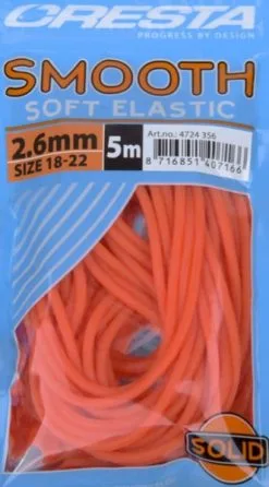 Cresta SMOOTH SOFT ELASTIC - 11 Opties -Hengels Verkoop Cresta Smooth Soft Elastic Volle Elastiek Fluo Oranje 26mm 4724 356 min