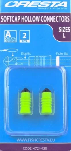 Cresta SOFT CAP HOLLOW CONNECTORS 8 Cresta SOFT CAP HOLLOW CONNECTORS -Hengels Verkoop Cresta Soft Cap Hollow Connectors Large Groen 4724 430 min