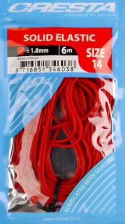 Cresta SOLID ELASTIC 6m - 8 Opties -Hengels Verkoop Cresta Solid Elastic Volle Elastiek Rood 18mm 4724 307 min