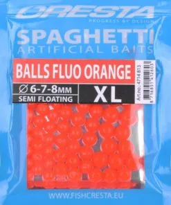 Cresta SPAGHETTI BALLS STANDARD & XL - 4 Kleuren -Hengels Verkoop Cresta Spaghetti Balls XL Fluo Orange 4714 813 min 1