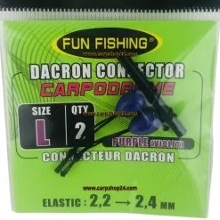 Fun Fishing DACRON CONNECTORS -Hengels Verkoop Fun Fishing Dacron Connectors L Purple 44521730 min