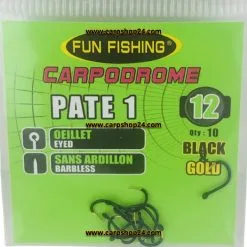 Fun Fishing PATE 1B BARLESS -Hengels Verkoop Fun Fishing Pate 1 Haak Oog Weerhaakloos Size 12 44537112 min