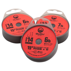 Guru SUPER MWG BAIT BAND READY RIGS 4" & 15" - 12 Opties -Hengels Verkoop GRR157 GRR158 GRR159 GRR160 GRR161 GRR162 GRR212 guru SMWG Bait Band Rigs 15 onderlijnen 38cm min