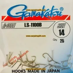 Gamakatsu LS-1100 BRONZE - 5 Opties -Hengels Verkoop Gamakatsu LS 1100B Bronze Brons Haak Weerhaak Nr 14 146516 1400 min