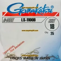 Gamakatsu LS-1100 BRONZE - 5 Opties -Hengels Verkoop Gamakatsu LS 1100B Bronze Brons Haak Weerhaak Nr 18 146516 1800 min