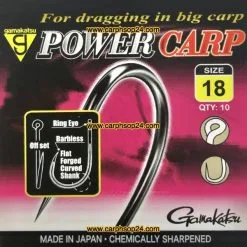 Gamakatsu POWER CARP RING EYE BARBLESS - 5 Opties -Hengels Verkoop Gamakatsu Power Carp Ring Eye Barbless Oog Weerhaakloos Nr 18 185093 1800 min