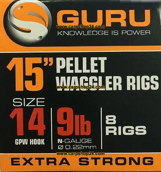 Guru 15" PELLET WAGGLER RIGS BAIT BANDED GPW HOOK - - Afbeelding 3