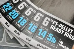 Guru 6" F1-PELLET READY RIGS BARBLESS - 5 Opties -Hengels Verkoop Guru 6 F1 Pellet Ready Rigs 15cm Onderlijnen 2 min