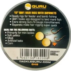 Guru 15" QM1 BAYONET RIGS - 4 Opties -Hengels Verkoop Guru GM1 15 Bayonet Rigs 38cm Onderlijnen min