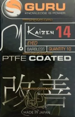 Guru KAIZEN EYED BARBLESS -Hengels Verkoop Guru Kaizen Eyed Barbless Weerhaakloos Haak 14 GKE14 min