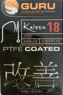 Guru KAIZEN EYED BARBLESS -Hengels Verkoop Guru Kaizen Eyed Barbless Weerhaakloos Haak 18 GKE18 min