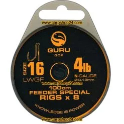 Guru LWGF 100CM FEEDER SPECIAL RIGS - 7 Opties -Hengels Verkoop Guru LWGF 100cm Feeder Special Rigs Onderlijnen Haak16 013mm GRR052 min