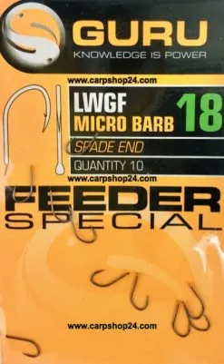 Guru LWGF MICRO BARB SPADE END FEEDER SPECIAL -Hengels Verkoop Guru LWGF Micro Barb Spade End Feeder Special Weerhaak Bled Haak 18 GLWGF18 min