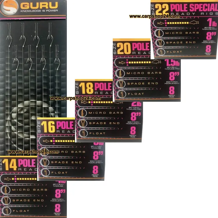 Guru 8" GPS POLE SPECIAL READY RIGS - 5 Opties 1 Guru 8" GPS POLE SPECIAL READY RIGS - 5 Opties