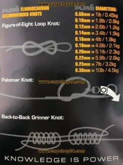 Guru PURE FLUOROCARBON 50m - 10 Opties -Hengels Verkoop Guru Pulse Line Nylon 1 min 2