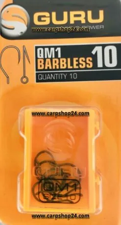 Guru QM1 BARBLESS - 5 Opties -Hengels Verkoop Guru QM1 Barbless Haak 10 GQ10 min