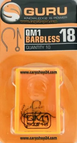 Guru QM1 BARBLESS - 5 Opties -Hengels Verkoop Guru QM1 Barbless Haak 18 GQ18 min