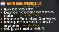 Guru QUICK LOAD SPRINKLE LIDS - 2 Opties -Hengels Verkoop Guru Quick Load Sprinkle Lid 4 min