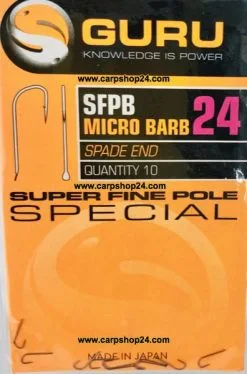 Guru SFPB SUPER FINE POLE SPECIAL MICRO BARB - 5 Opties -Hengels Verkoop Guru SFPB Micro Barb Spade End Super Fine Pole Special Weerhaak 24 GSFP24 min