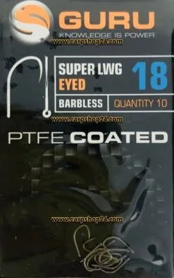 Guru SUPER LWG EYED BARBLESS -Hengels Verkoop Guru Super LWG Eyed Barbless Weerhaakloos Haak 18 GSLW18 min