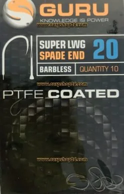 Guru SUPER LWG SPADE END BARBLESS - 5 Opties -Hengels Verkoop Guru Super LWG Spade End Weerhaakloos Haak 20 GLWS20 min