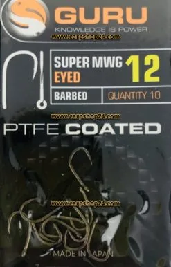 Guru SUPER MWG BARBED EYED - 6 Opties -Hengels Verkoop Guru Super MWG Barbed Eyed Weerhaak Oog Haak 12 GSMWB12 min